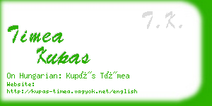 timea kupas business card